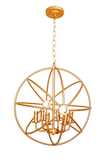 Светильник Foucault'S Orb Crystal Nude D52 Gold